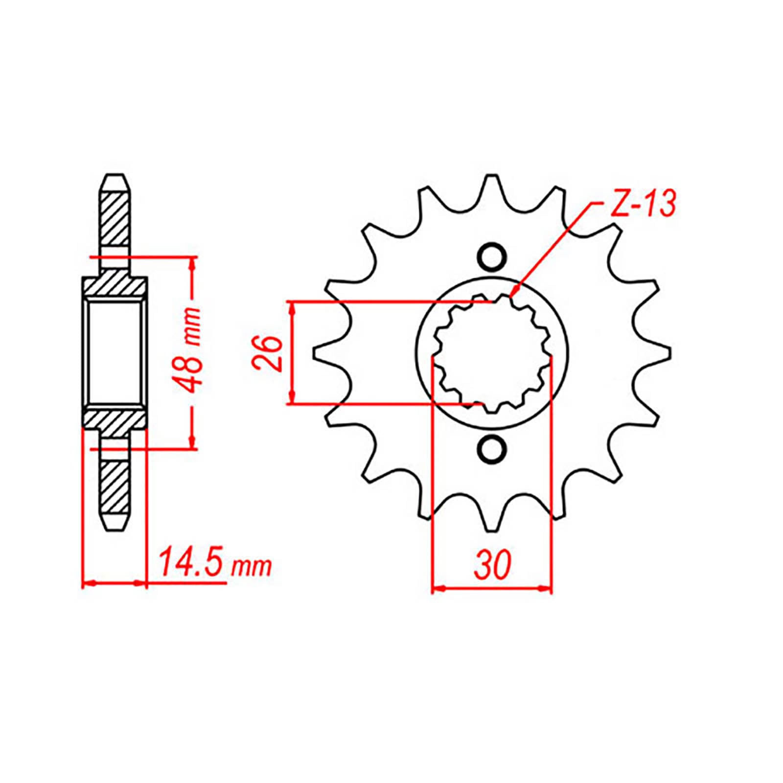 MTX 339 Steel Front Sprocket #530