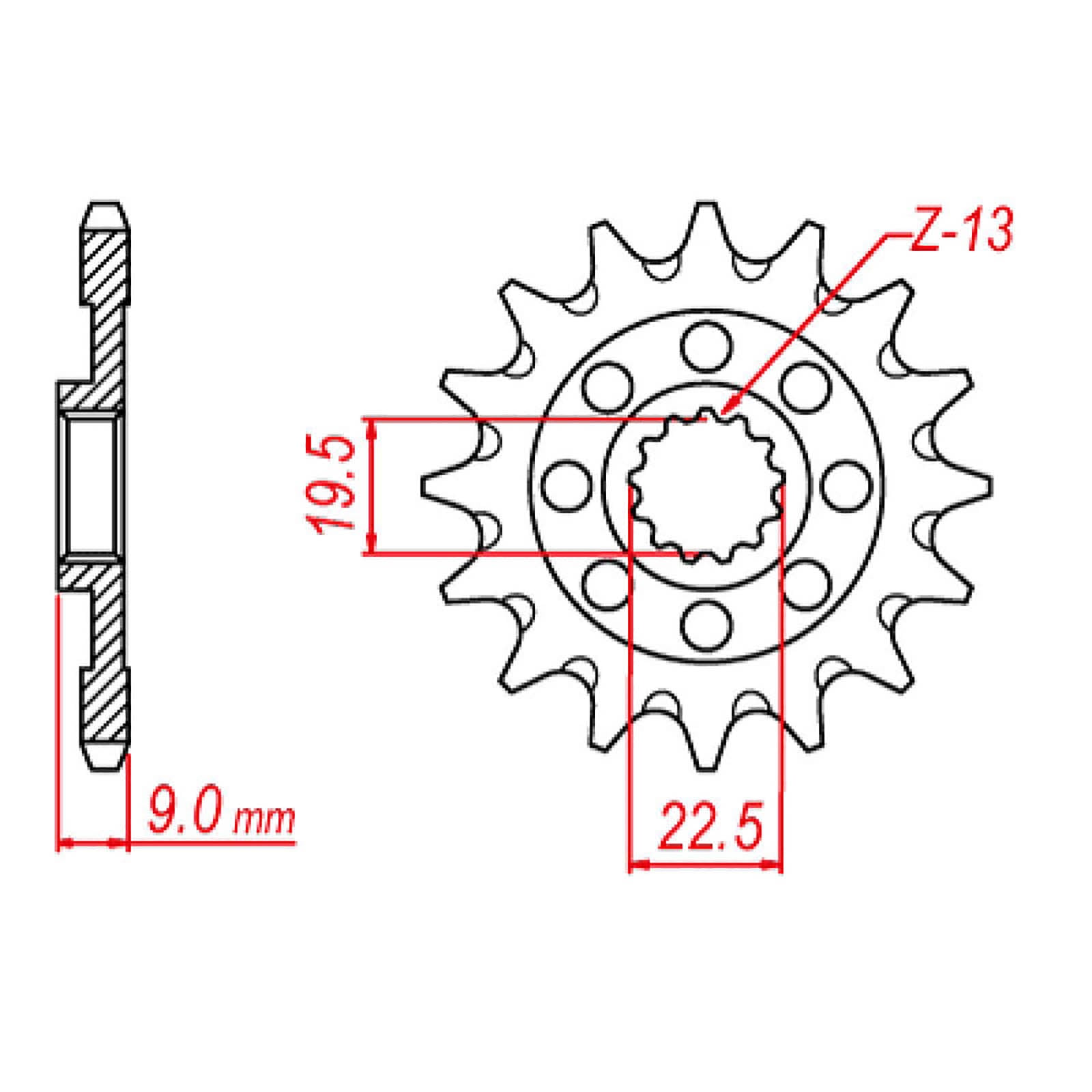MTX 1442 Steel Front Sprocket #520