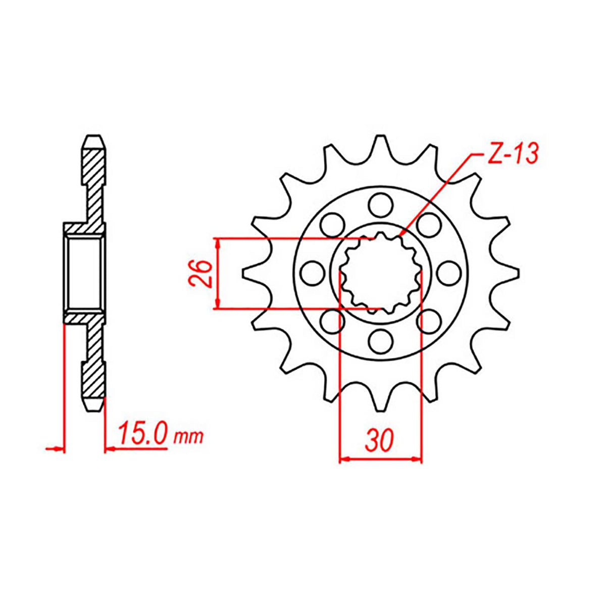 MTX 404 Steel Front Sprocket #525