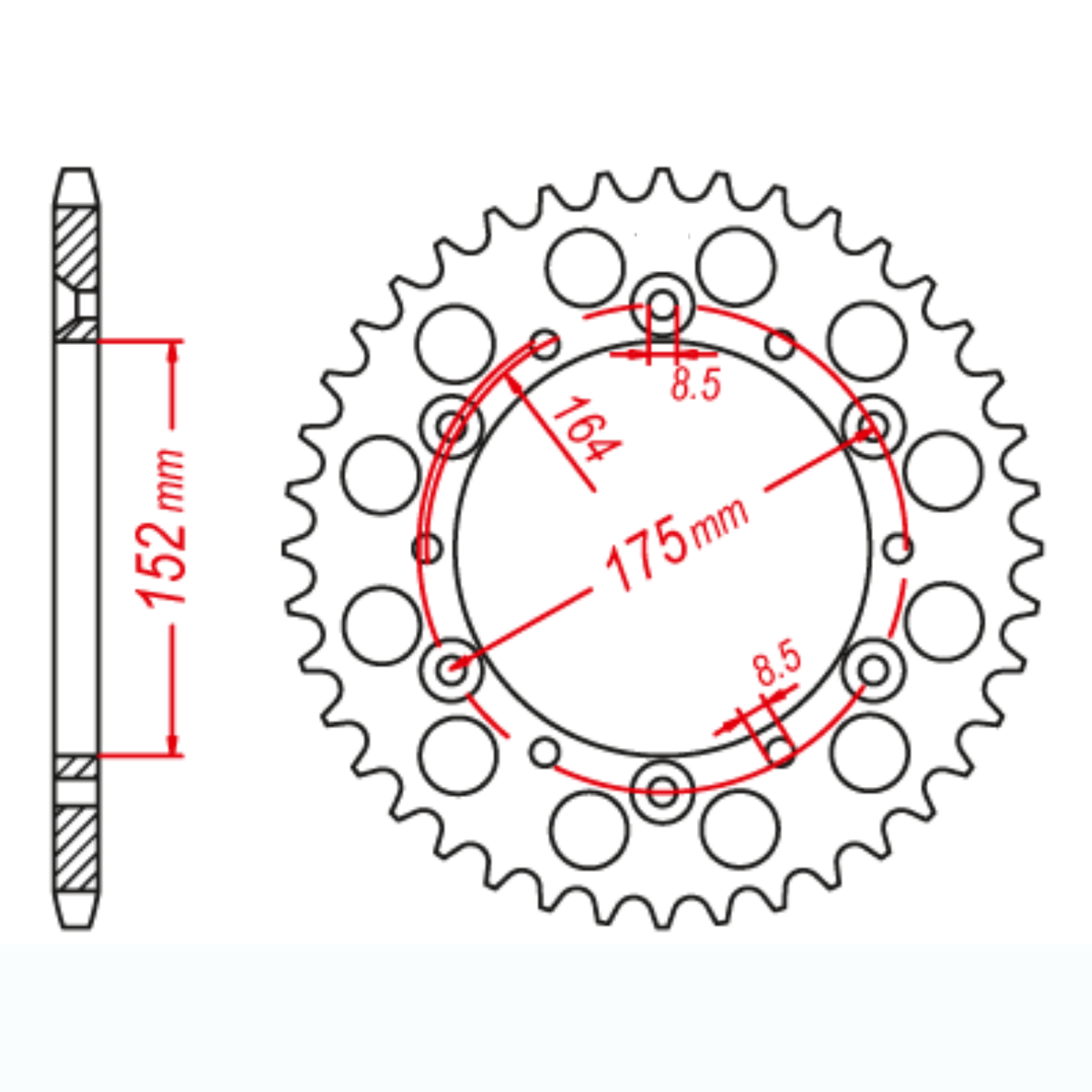 MTX 853 Steel Rear Sprocket #520
