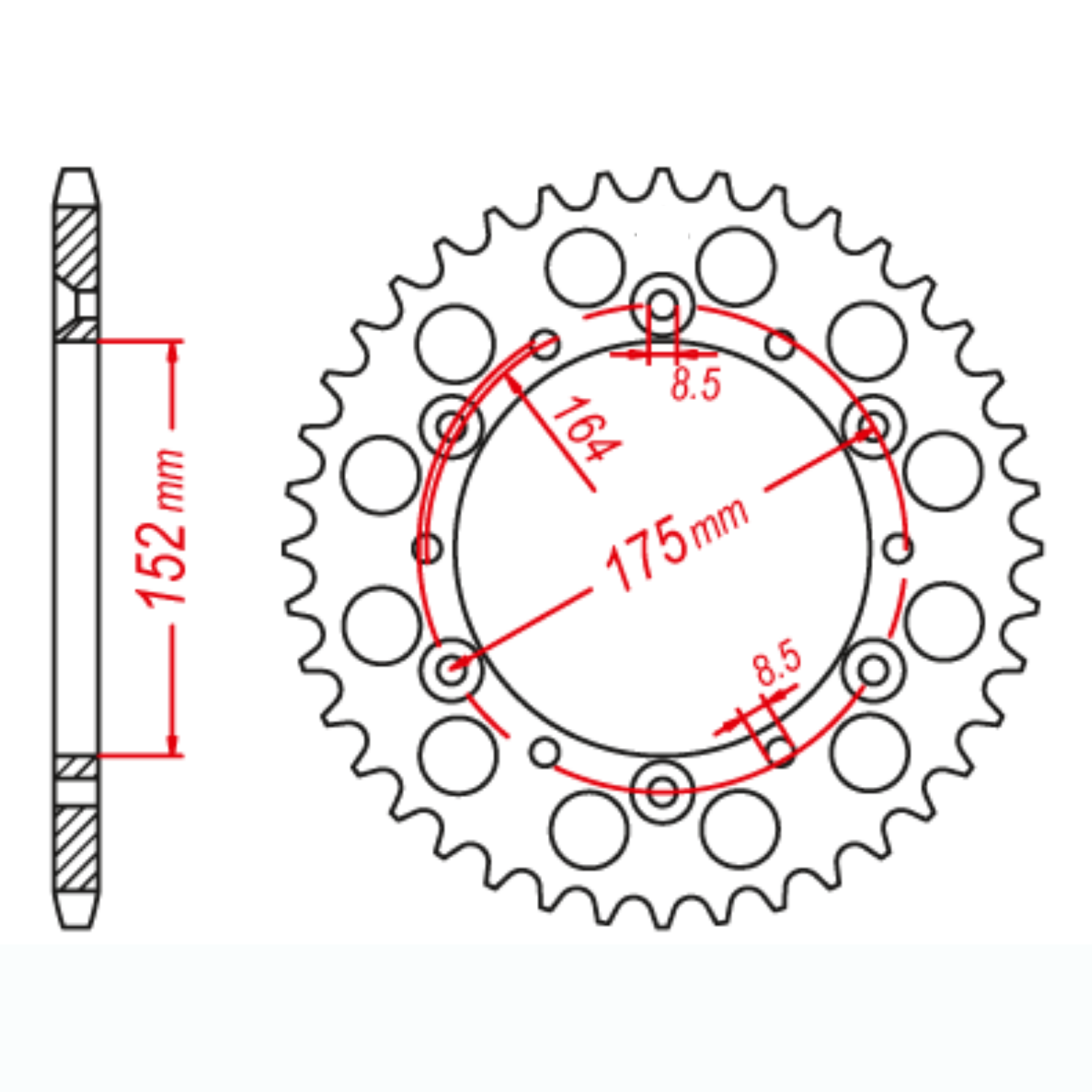 MTX 853 Steel Rear Sprocket #520