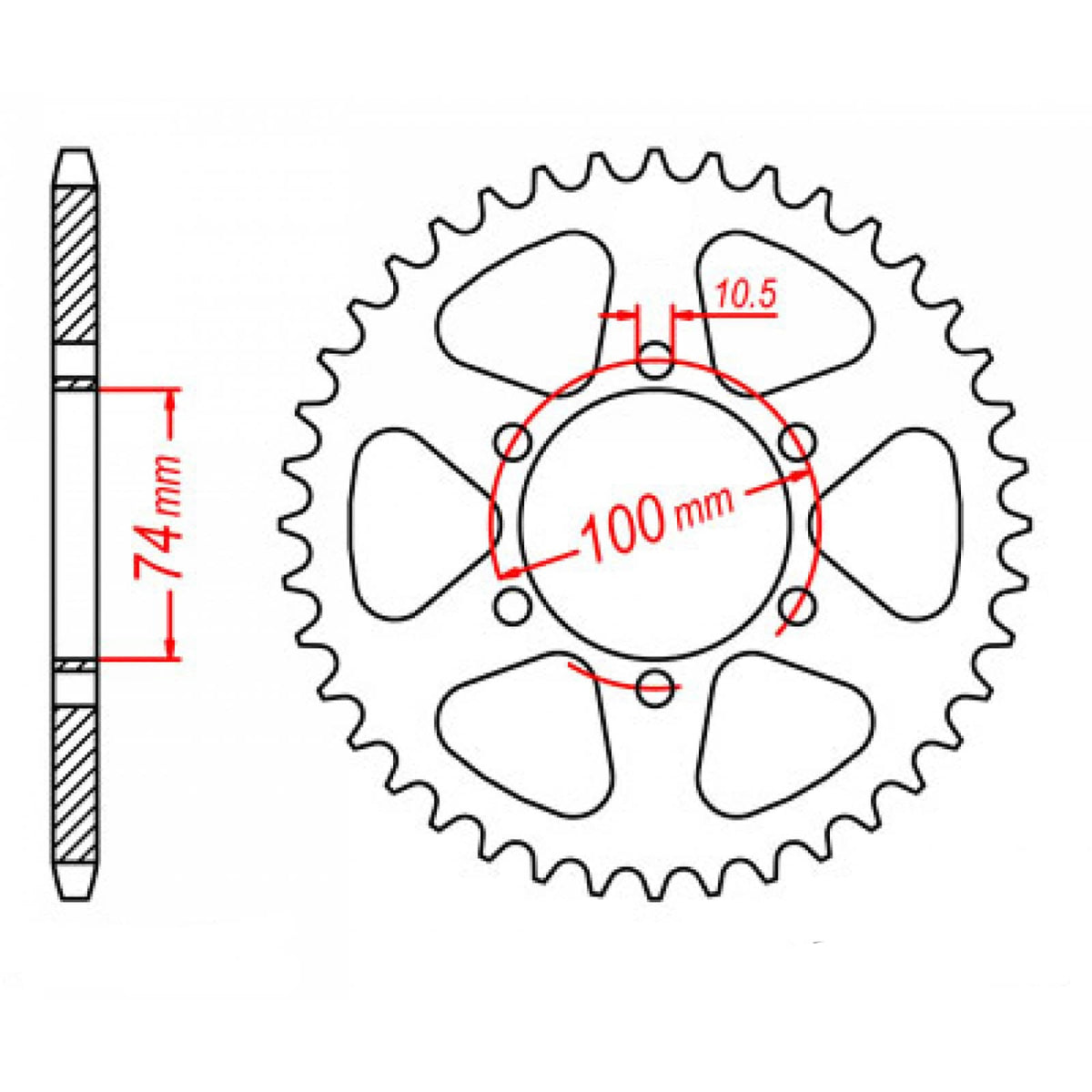 MTX 1073 Steel Rear Sprocket #520