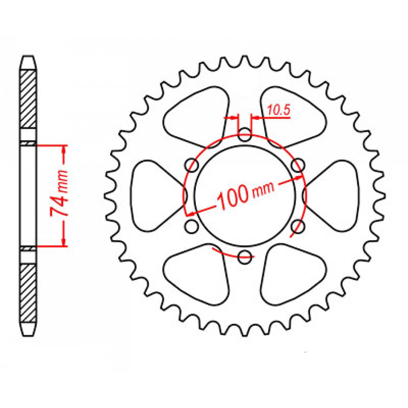 MTX 1073 Steel Rear Sprocket #520