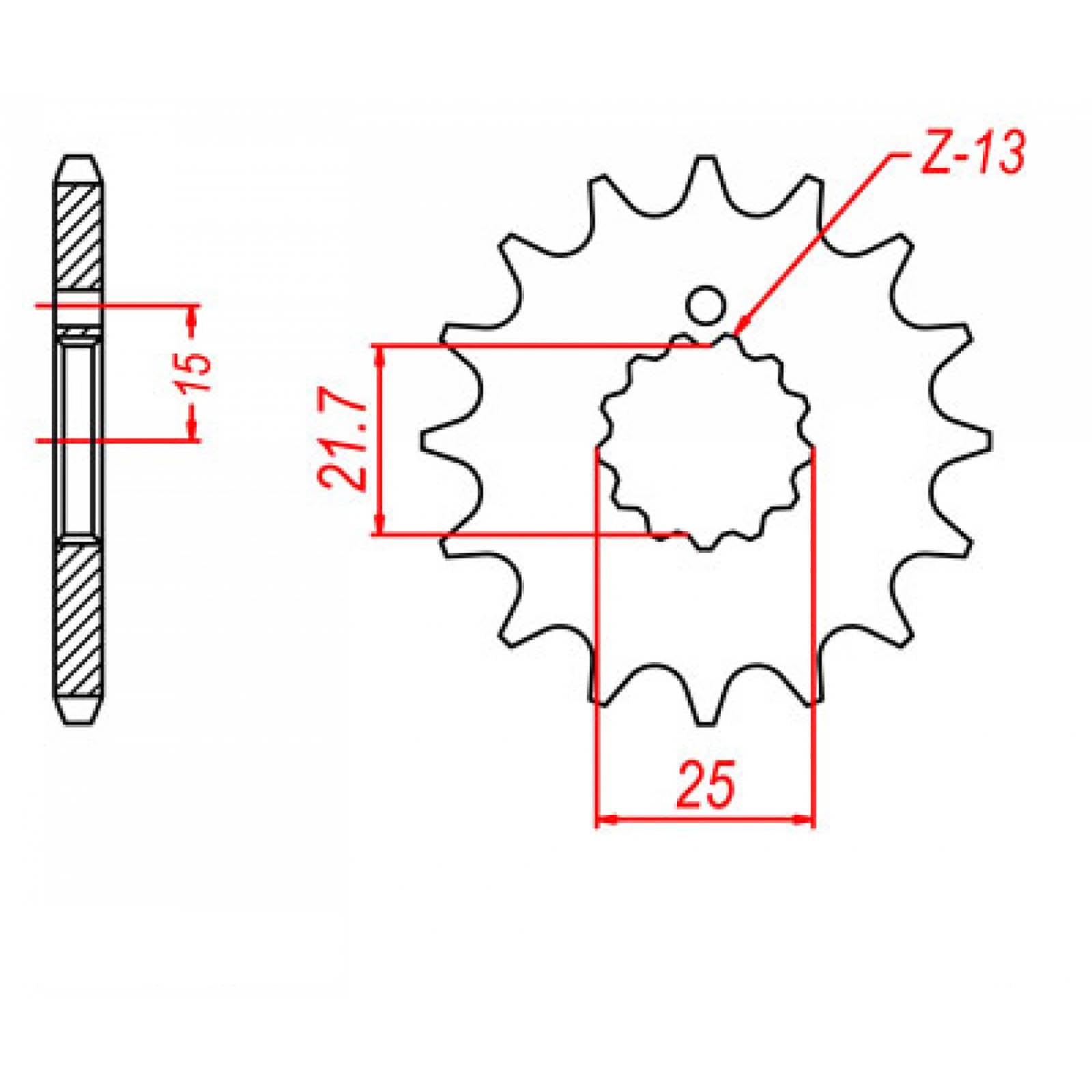 MTX 518 Steel Front Sprocket #630