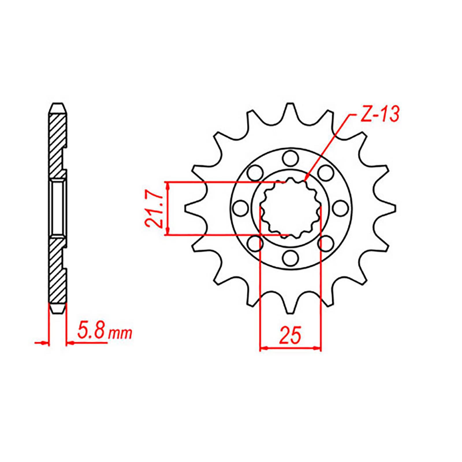 MTX 1565 Steel Front Sprocket #520