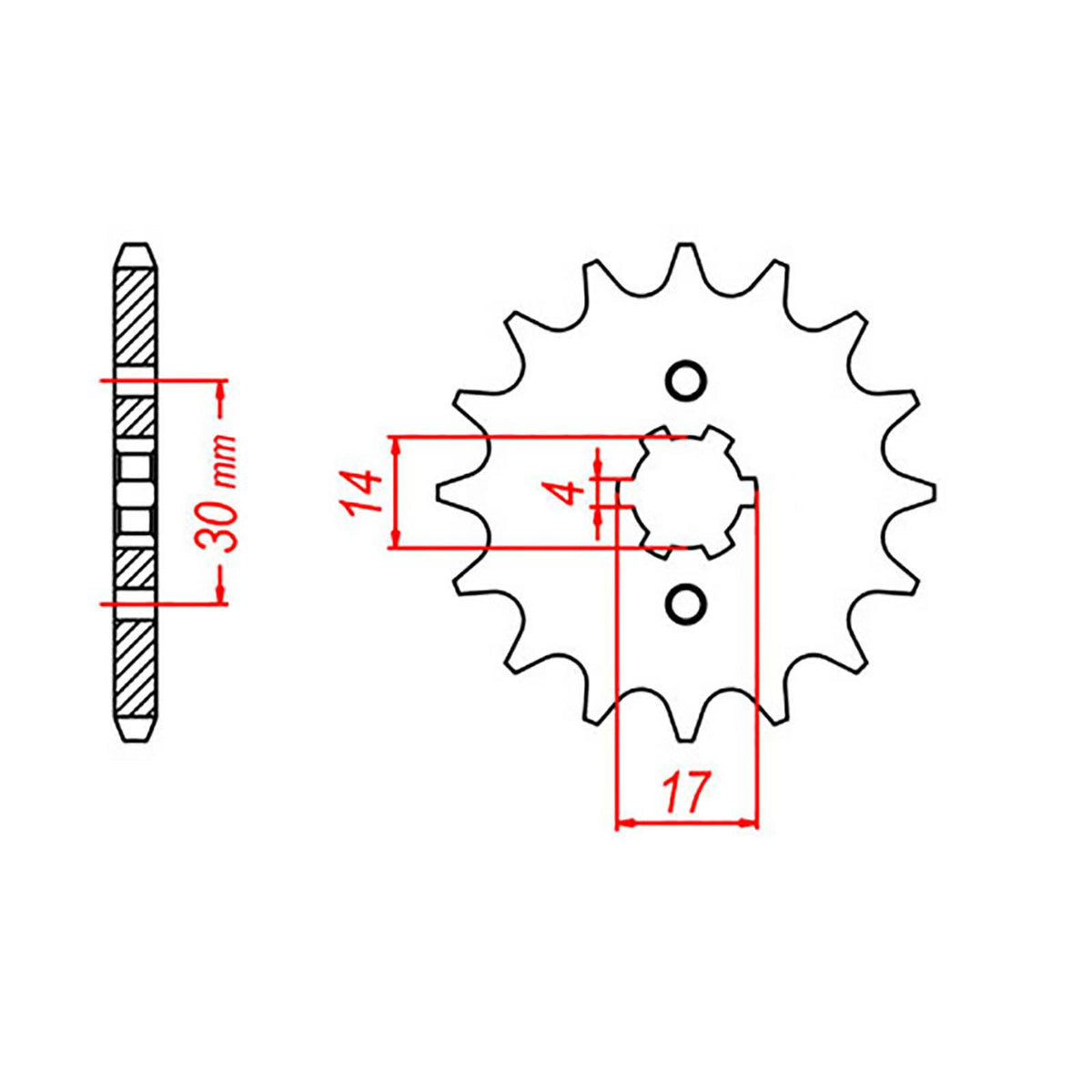 MTX 249 Steel Front Sprocket #420