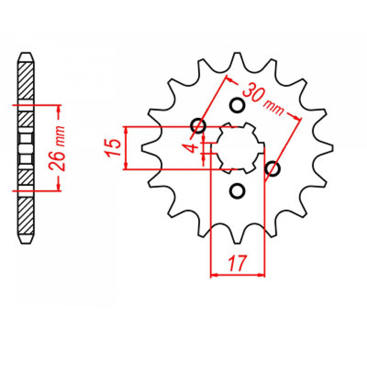 MTX 252 Steel Front Sprocket #420