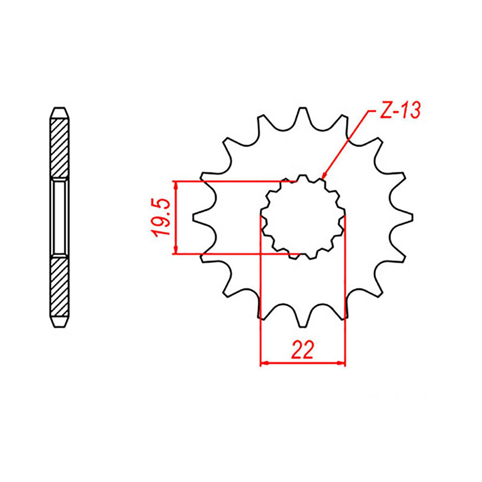 MTX 1439 Steel Front Sprocket #520