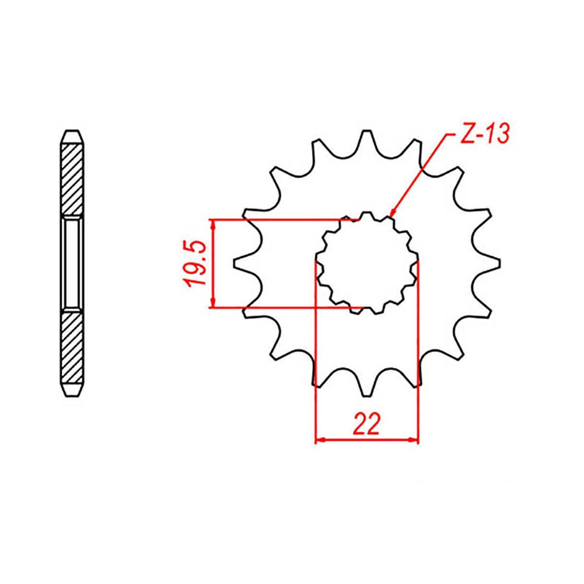 MTX 1439 Steel Front Sprocket #520