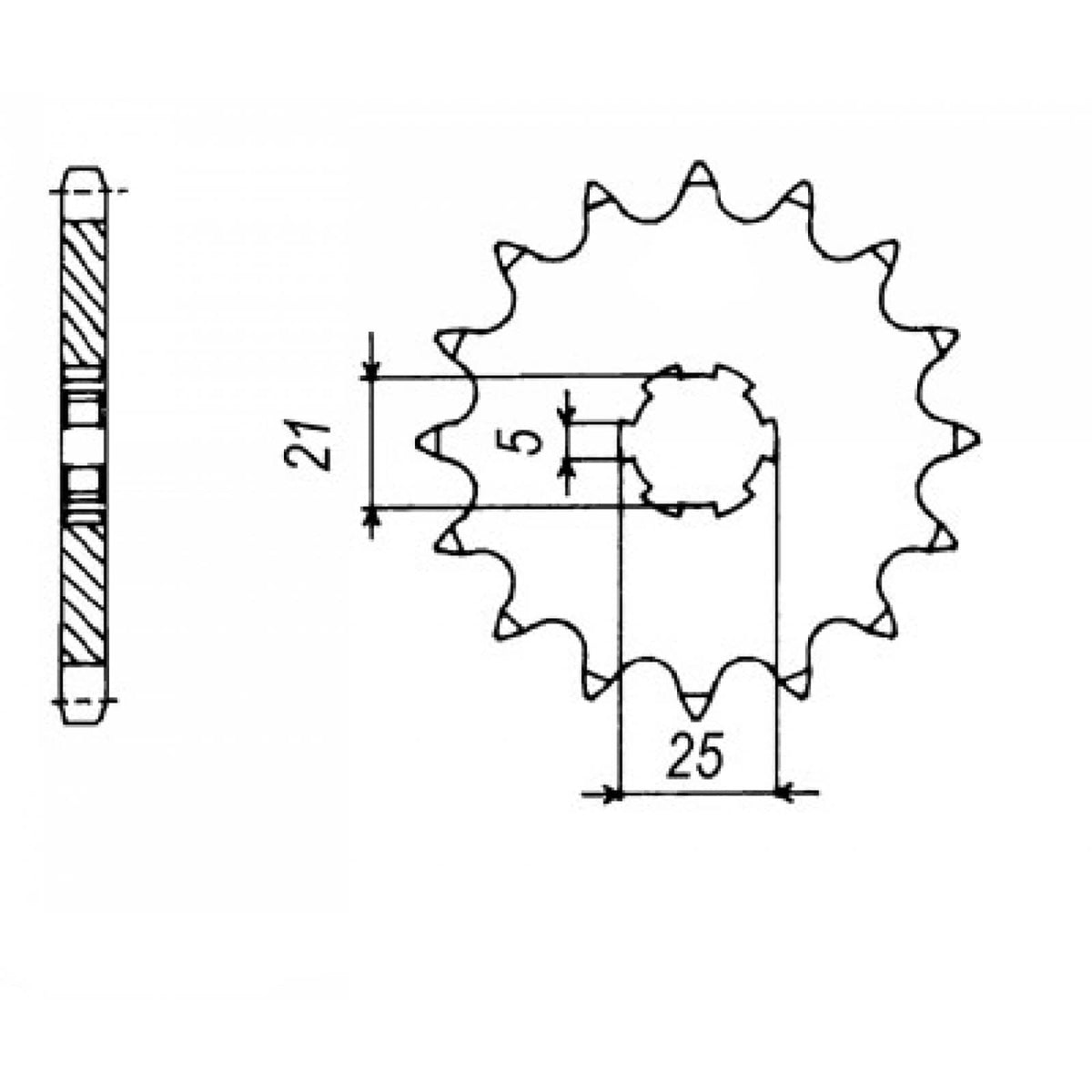 MTX 1467 Steel Front Sprocket #428