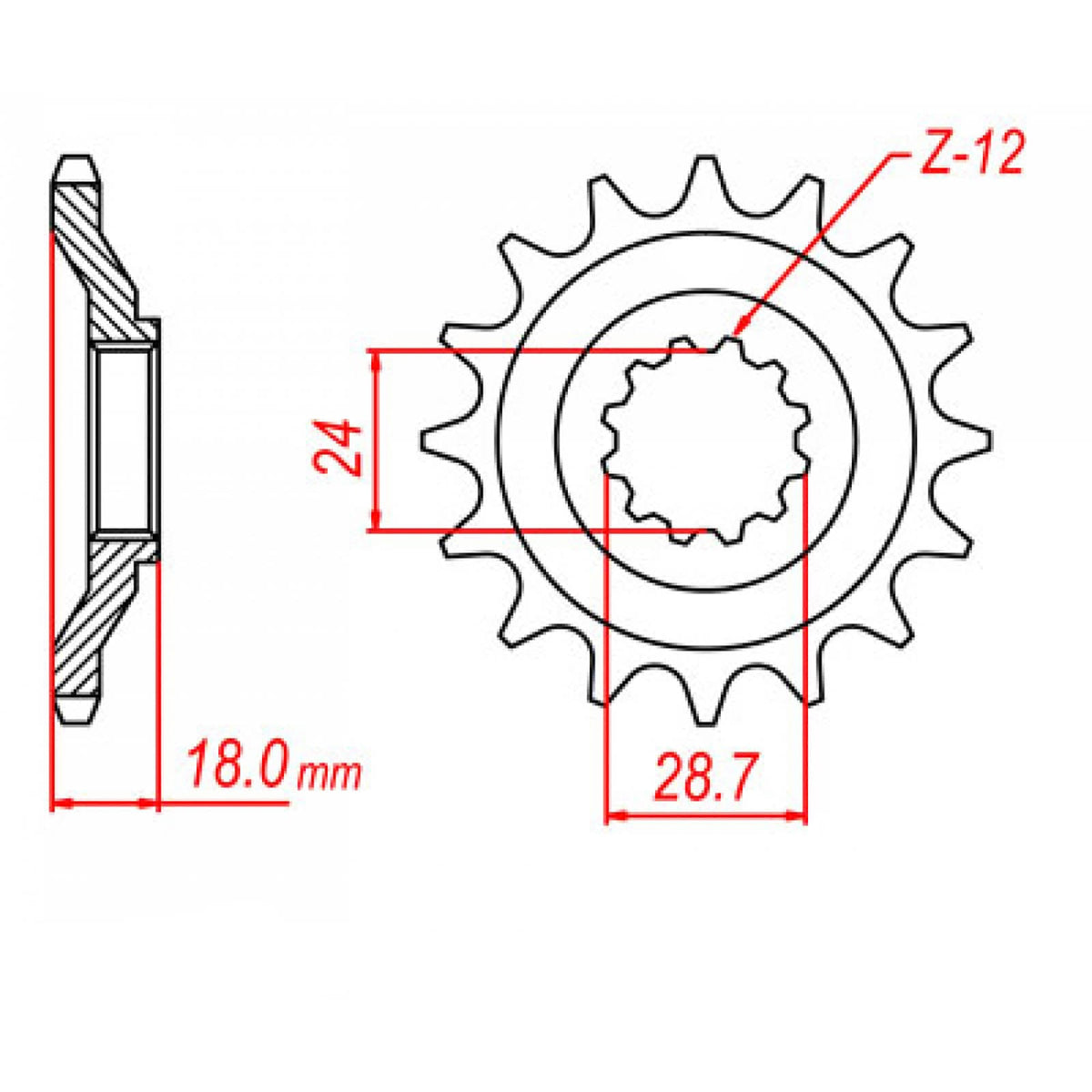 MTX 523 Steel Front Sprocket #630