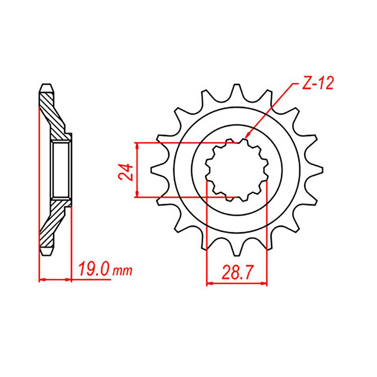 MTX 526 Steel Front Sprocket #630