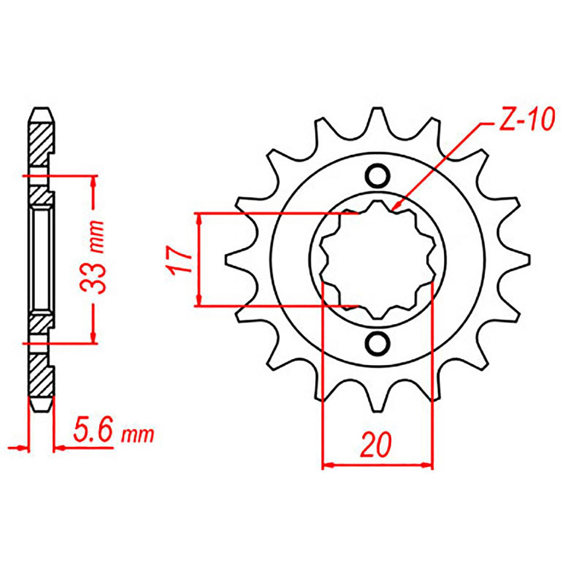 MTX 430 Steel Front Sprocket #520