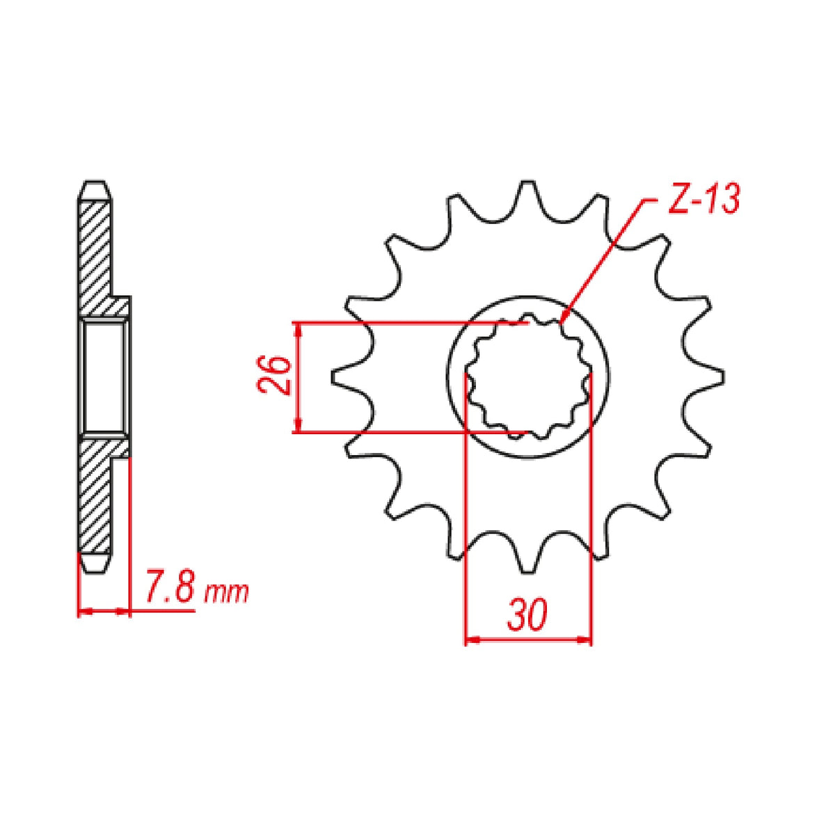 MTX 1184 Steel Front Sprocket #520