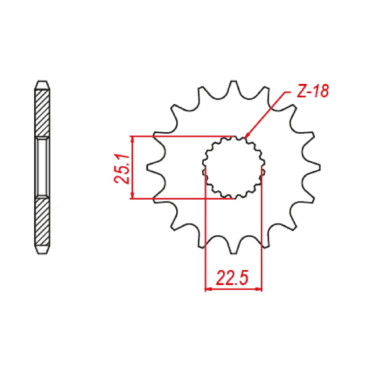 MTX 1185 Steel Front Sprocket #520