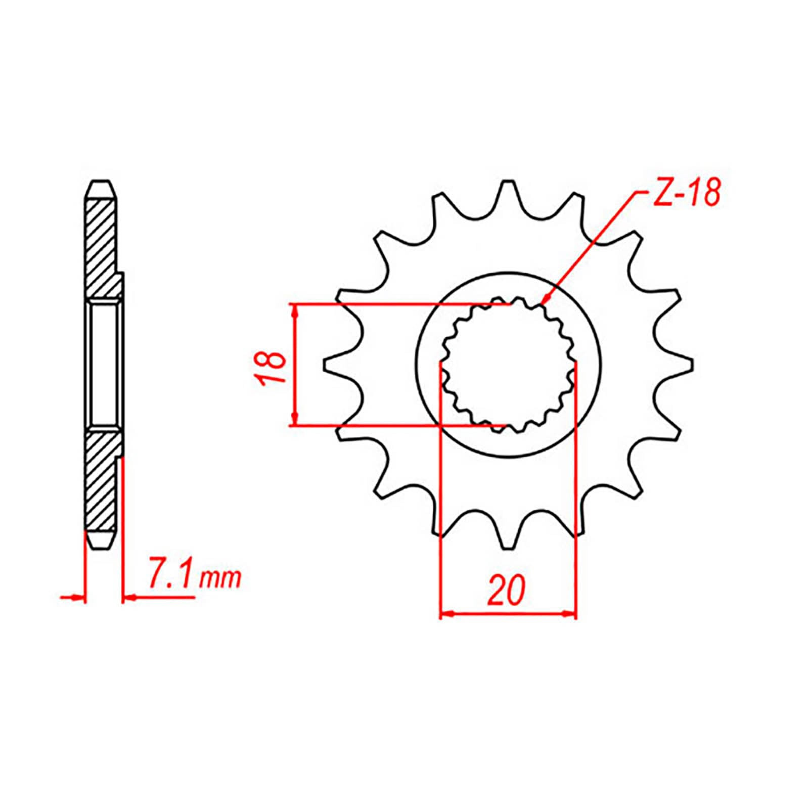 MTX 427 Steel Front Sprocket #520