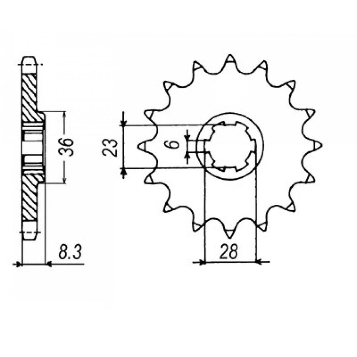 MTX 1450 Steel Front Sprocket #520