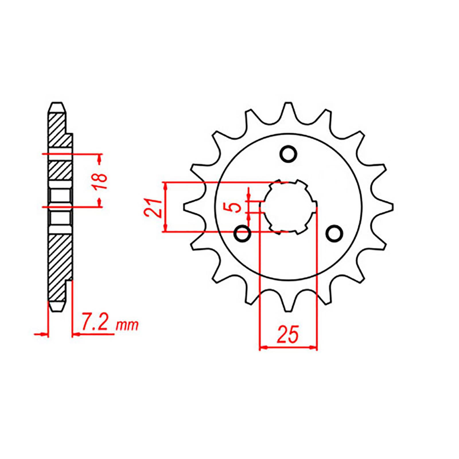 MTX 437 Steel Front Sprocket #520