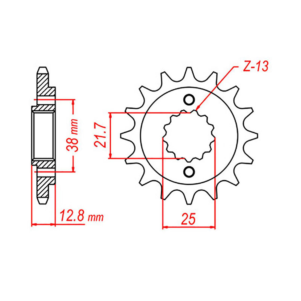 MTX 511 Steel Front Sprocket #520