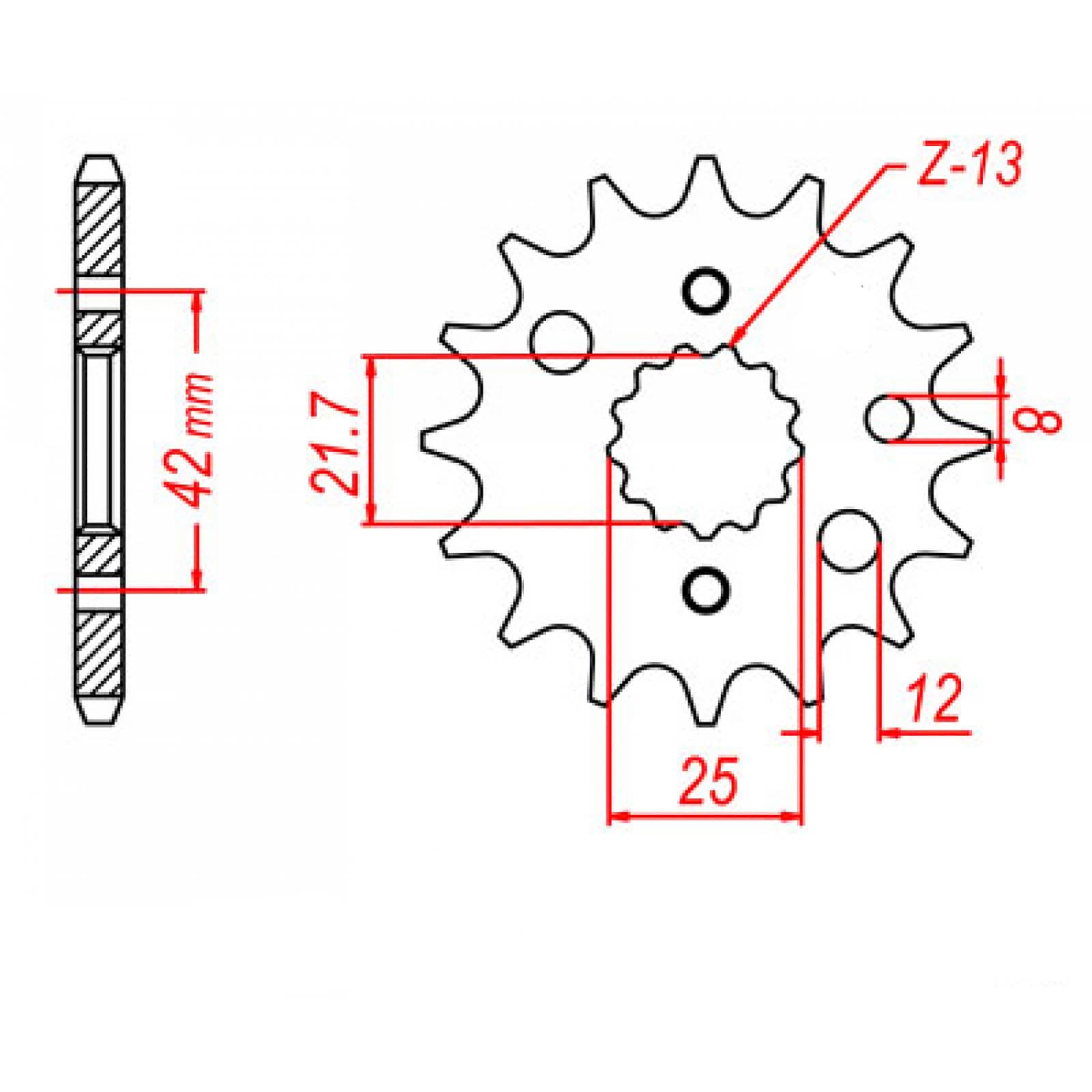 MTX 519 Steel Front Sprocket #530