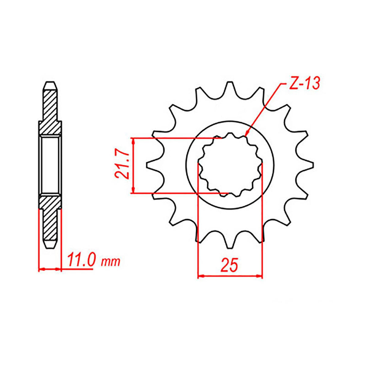 MTX 580 Steel Front Sprocket #530