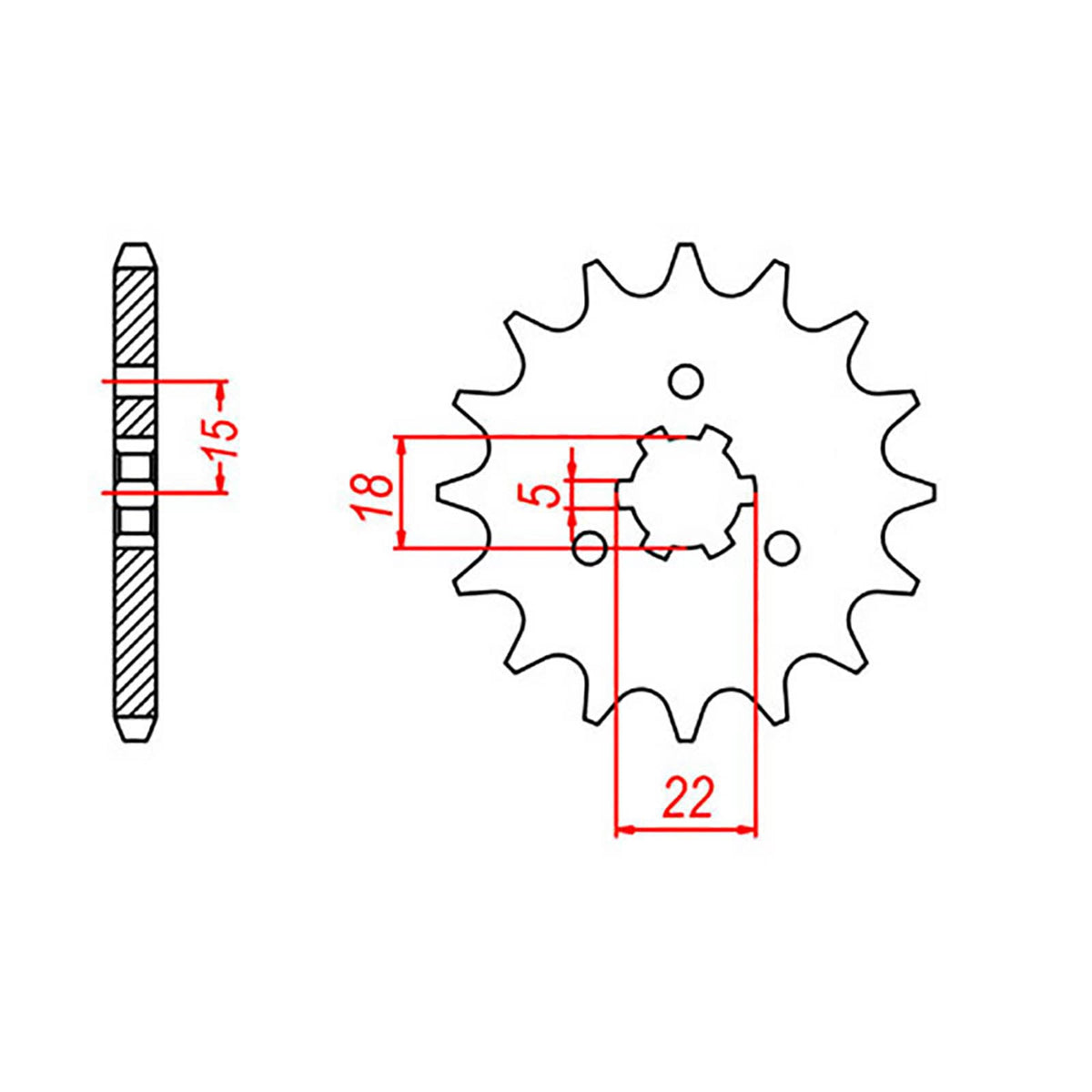 MTX 1445 Steel Front Sprocket #520