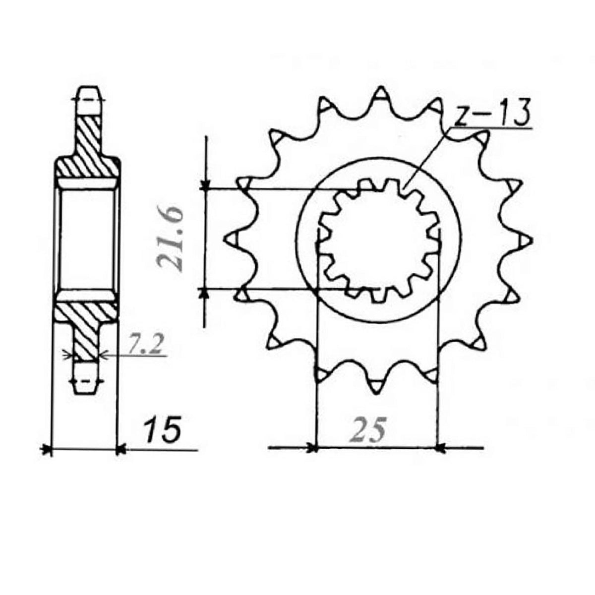 MTX 1515 Steel Front Sprocket #525