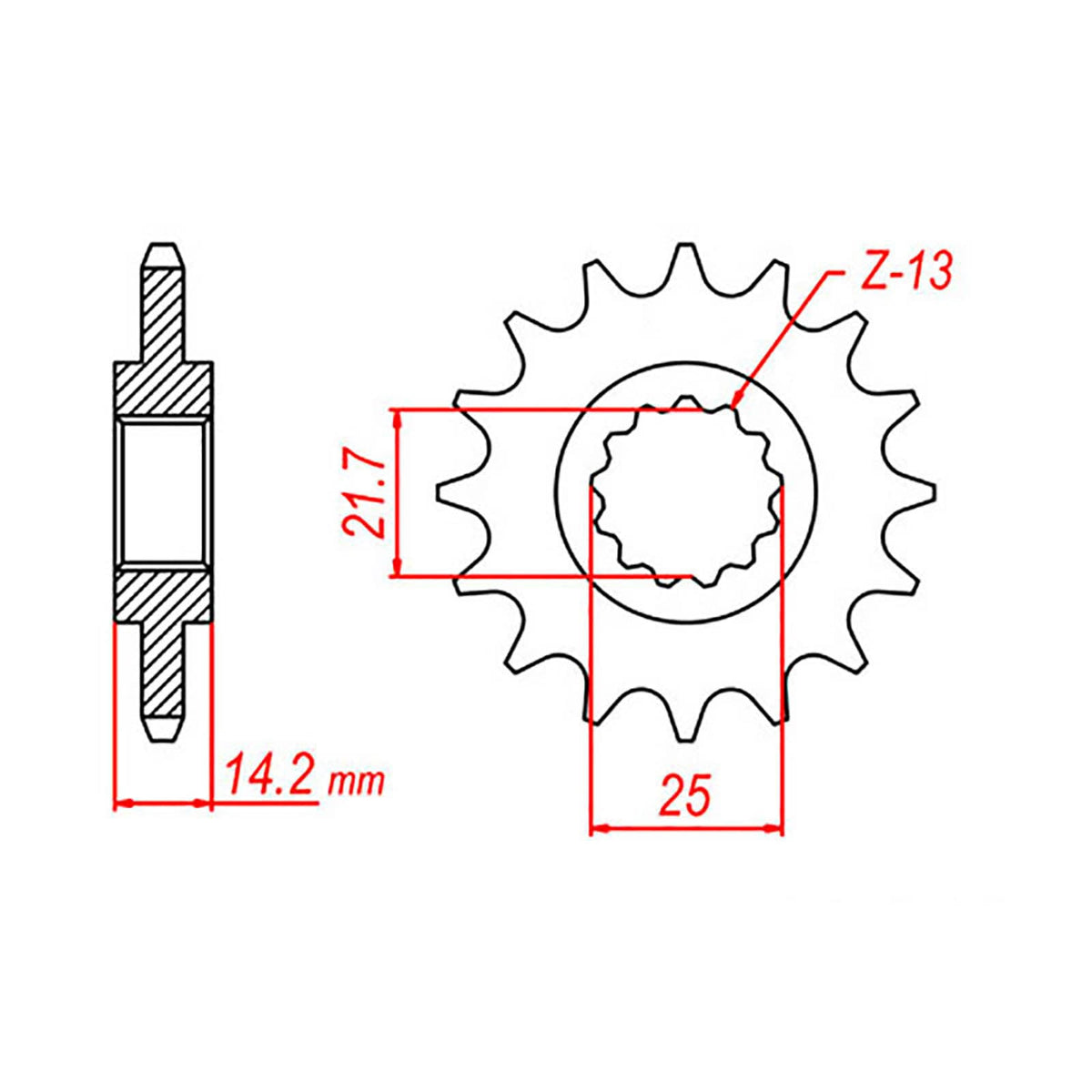 MTX 1531 Steel Front Sprocket #525