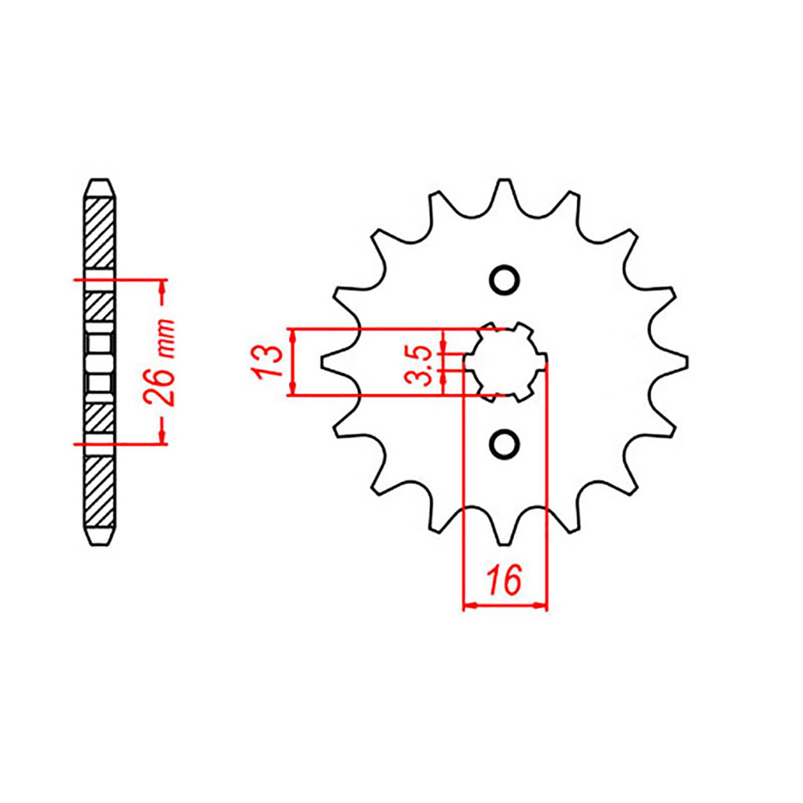 MTX 563 Steel Front Sprocket #420