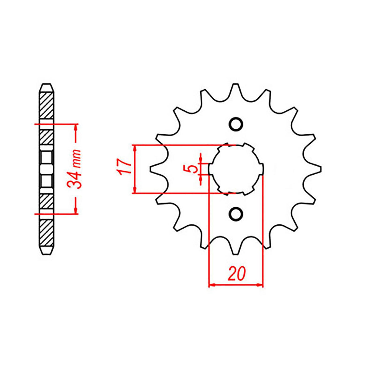 MTX 1264 Steel Front Sprocket #428