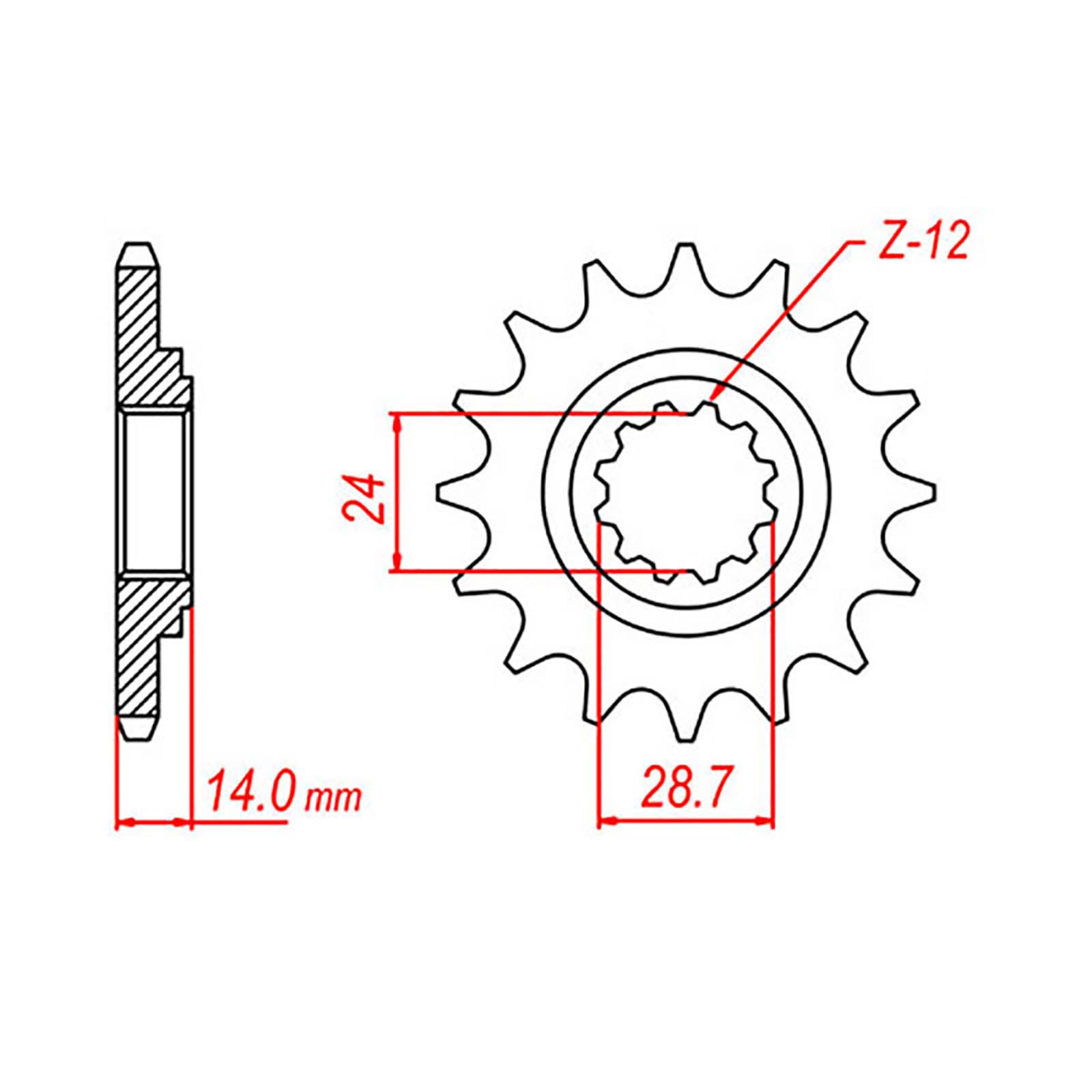 MTX 1529 Steel Front Sprocket #530