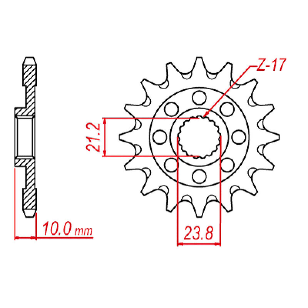 MTX 1443 Steel Front Sprocket #520