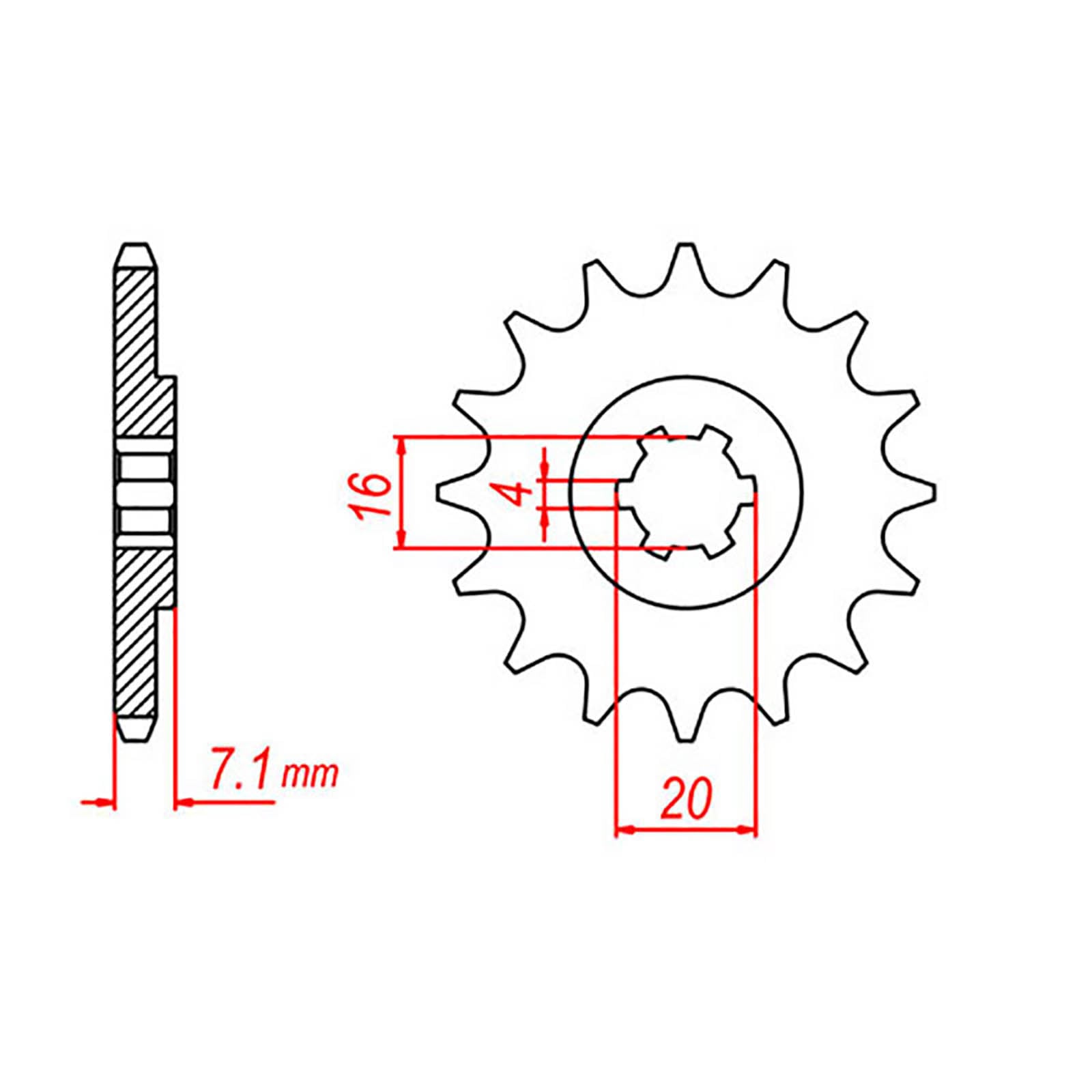 MTX 422 Steel Front Sprocket #520