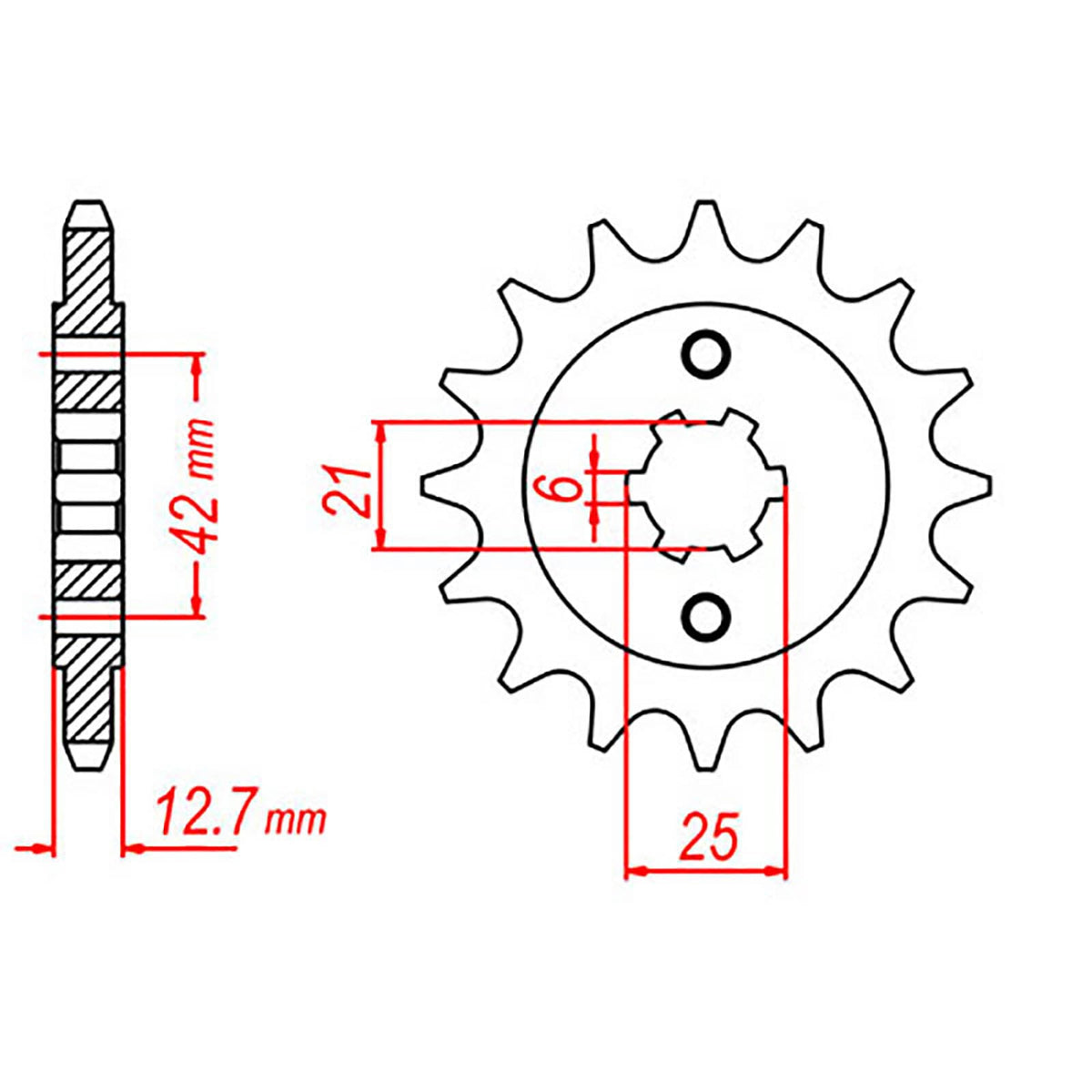 MTX 288 Steel Front Sprocket #530