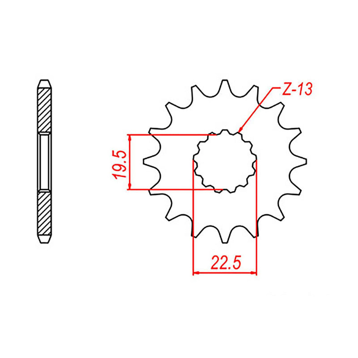 MTX 433 Steel Front Sprocket #525