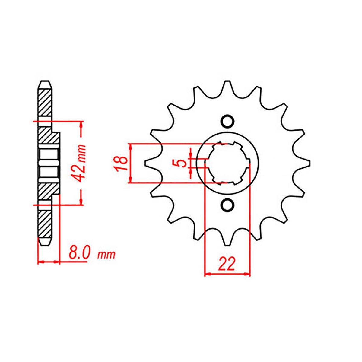 MTX 431 Steel Front Sprocket #520