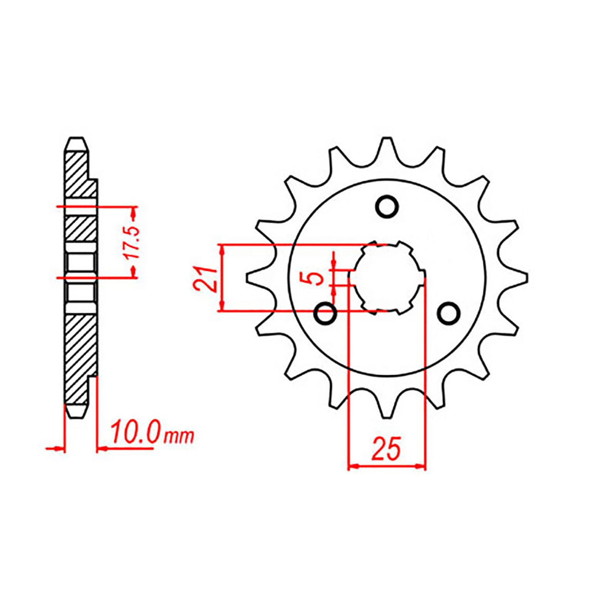 MTX 1448 Steel Front Sprocket #525