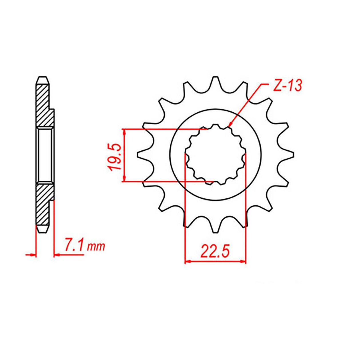 MTX 434 Steel Front Sprocket #520