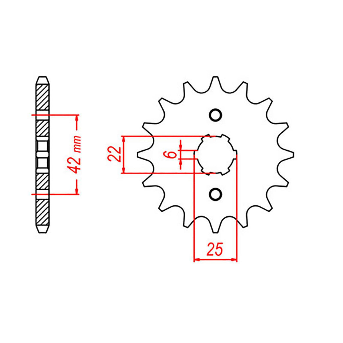 MTX 278 Steel Front Sprocket #530