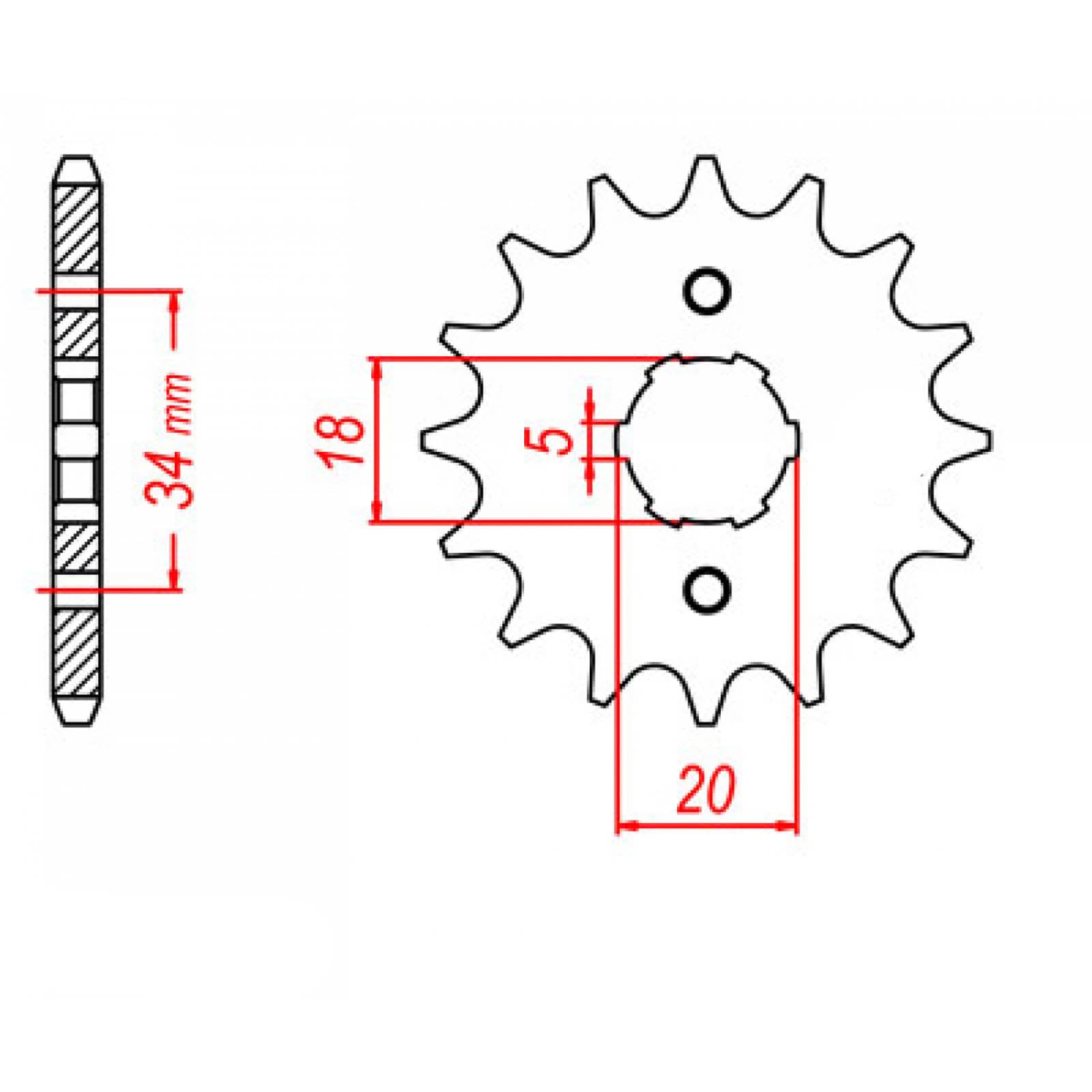 MTX 264 Steel Front Sprocket #428