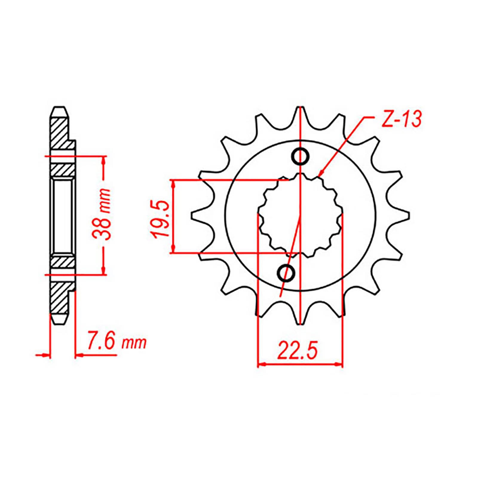 MTX 1401 Steel Front Sprocket #520