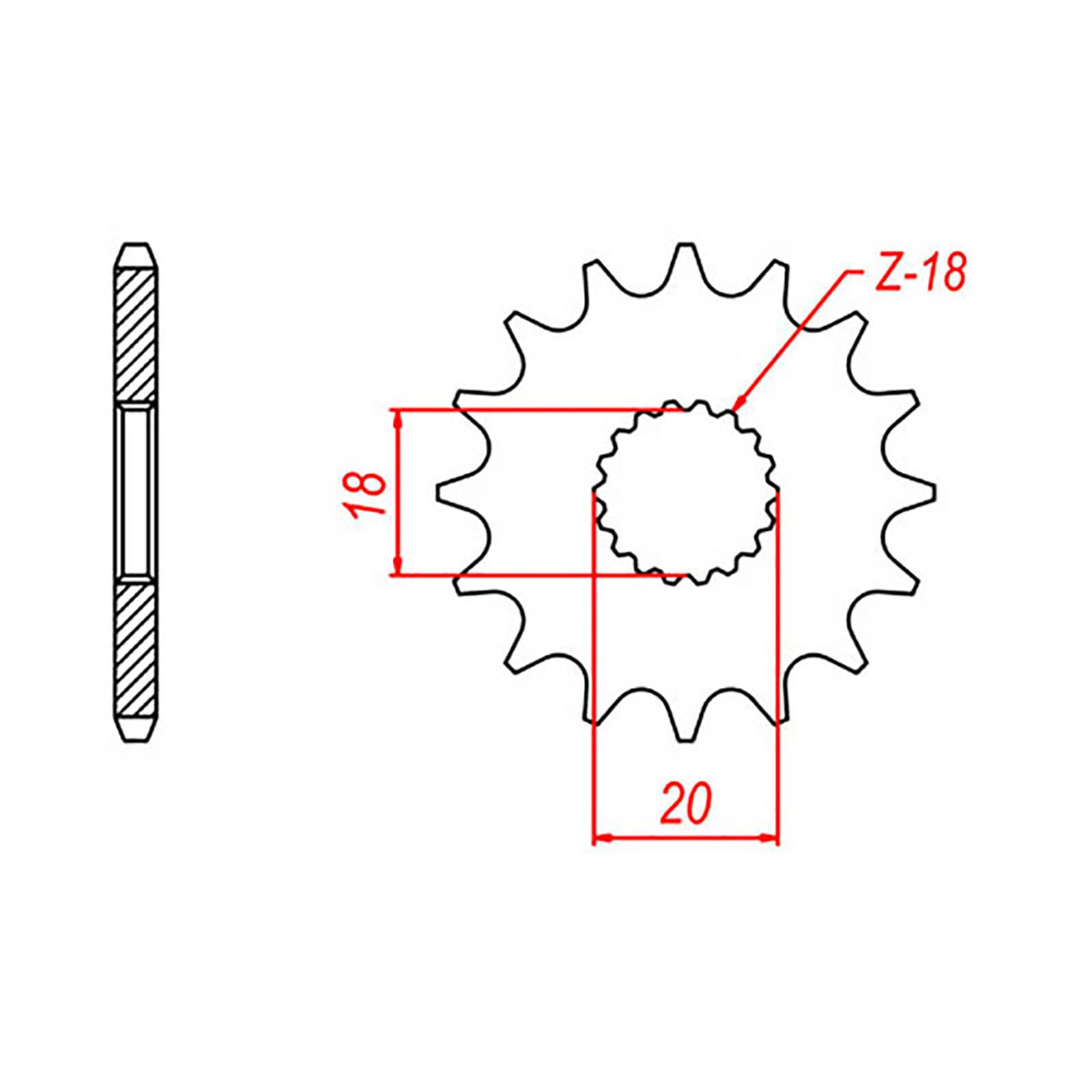 MTX 426 Steel Front Sprocket #428