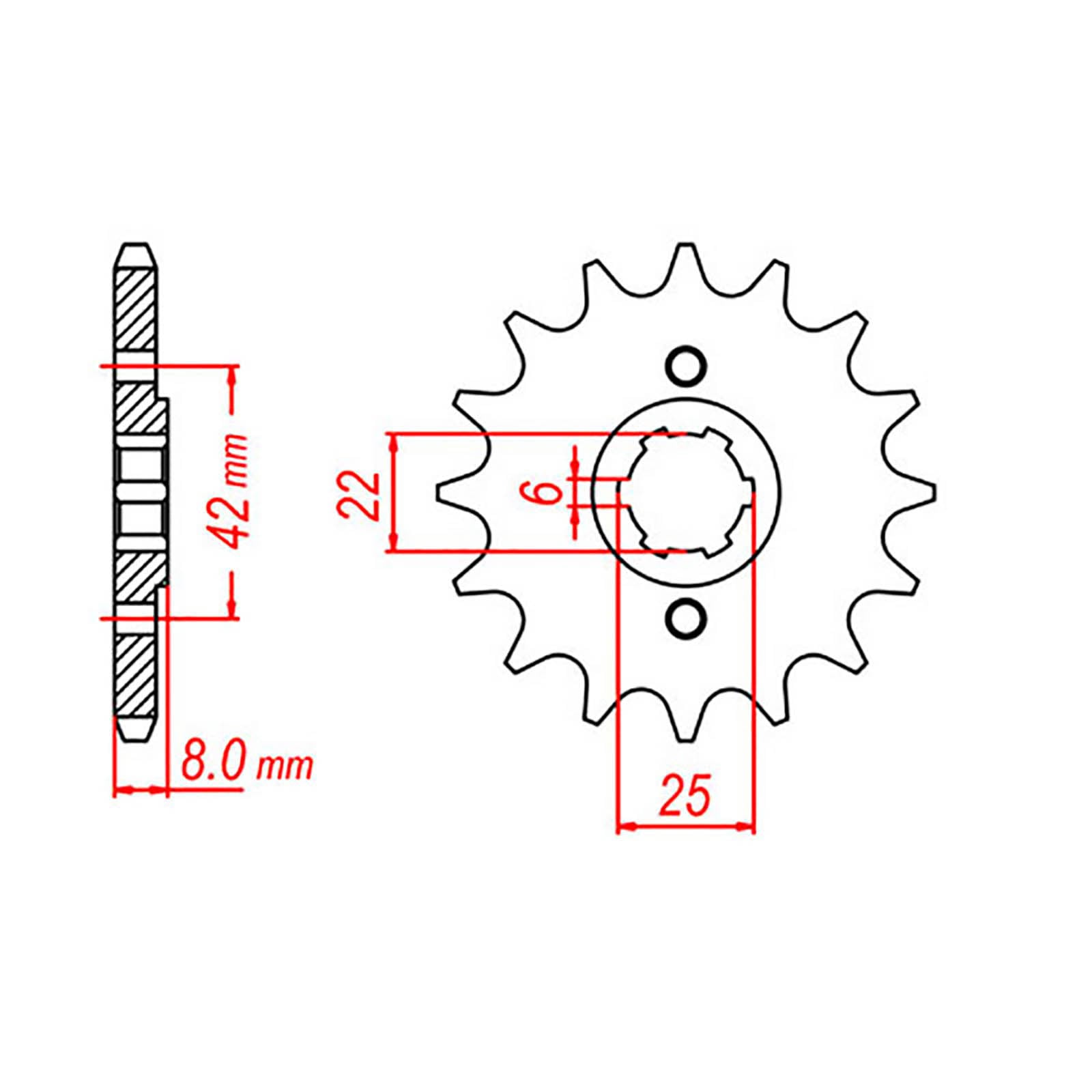 MTX 281 Steel Front Sprocket #520