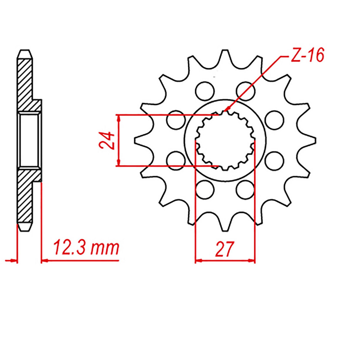 MTX 444 Steel Front Sprocket #525