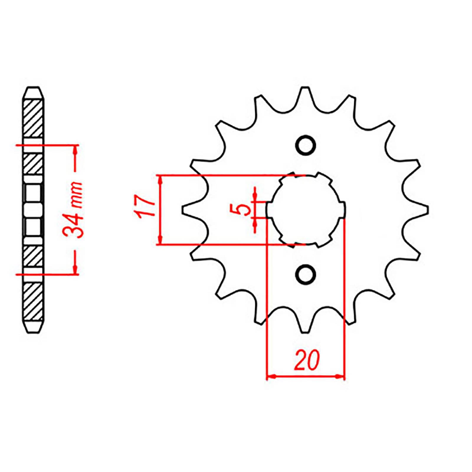 MTX 1263 Steel Front Sprocket #428