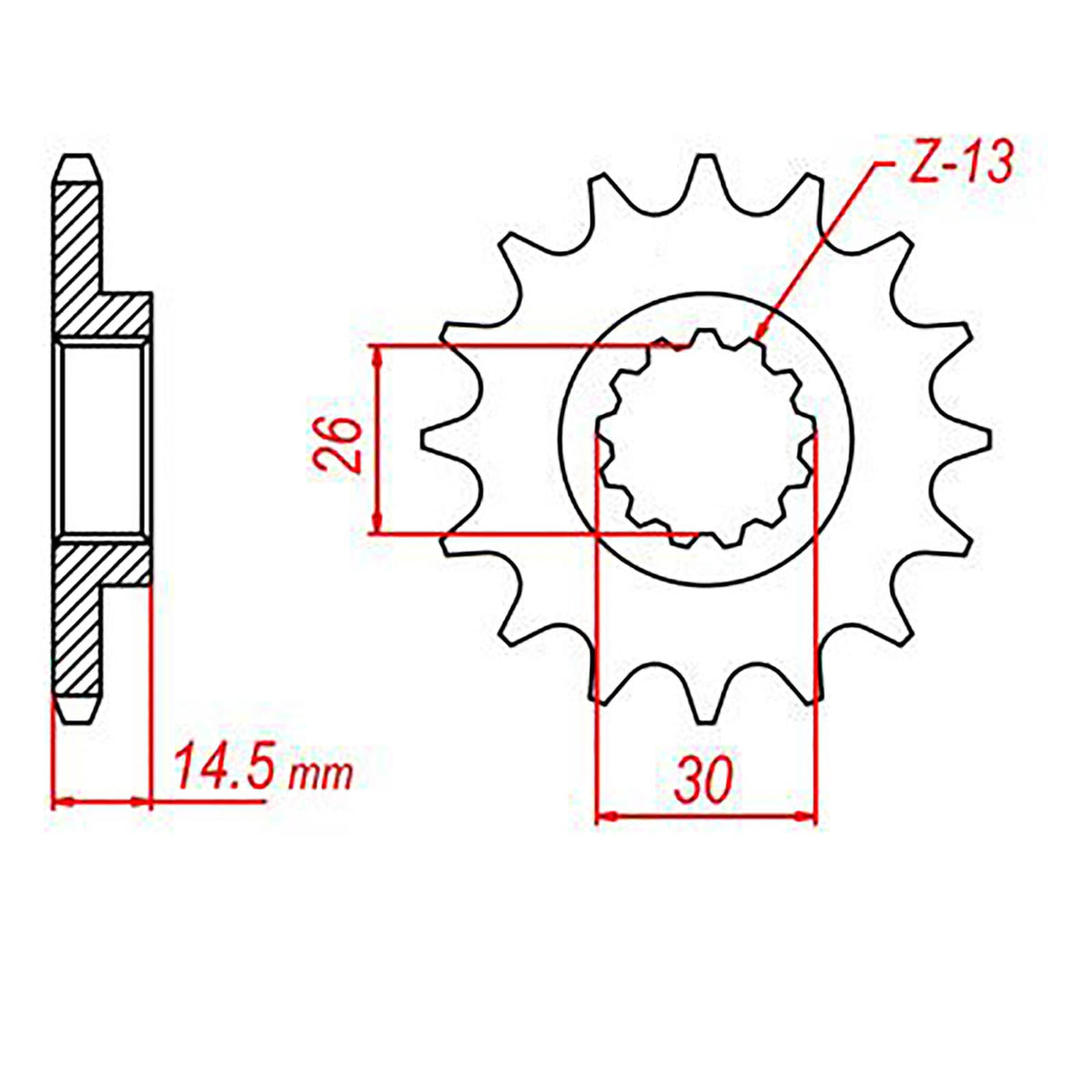 MTX 340 Steel Front Sprocket #530