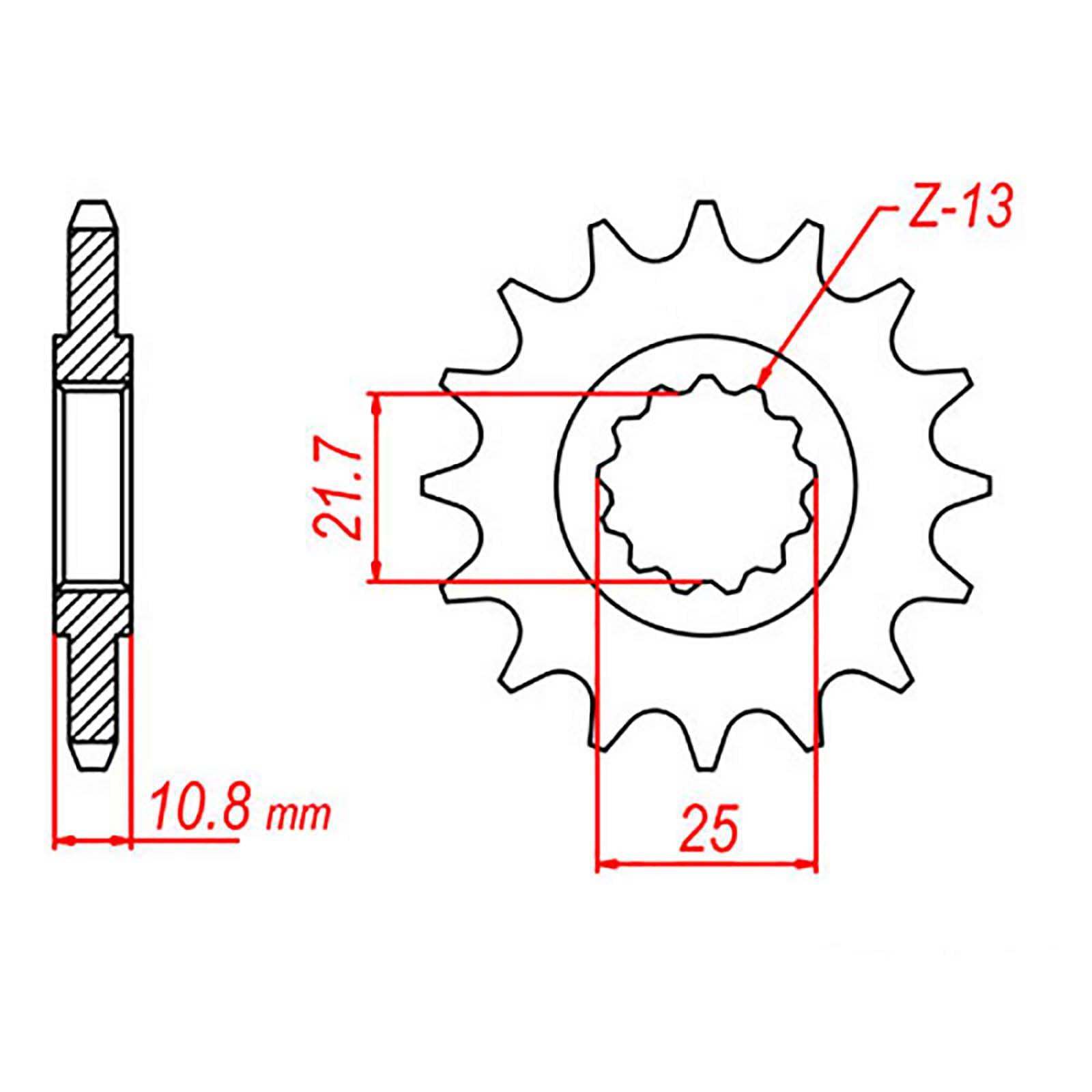 MTX 1586 Steel Front Sprocket #525