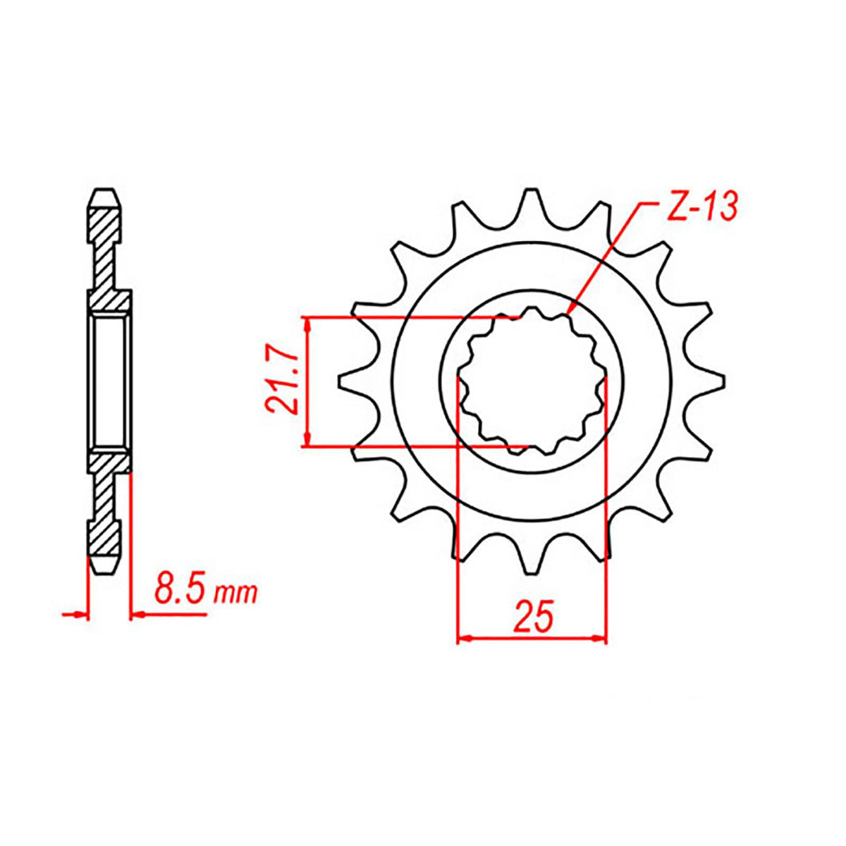 MTX 1537 Steel Front Sprocket #525