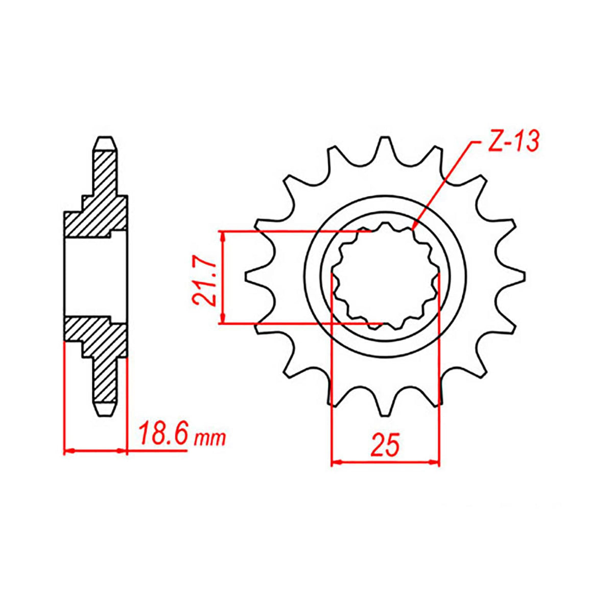 MTX 1538 Steel Front Sprocket #520