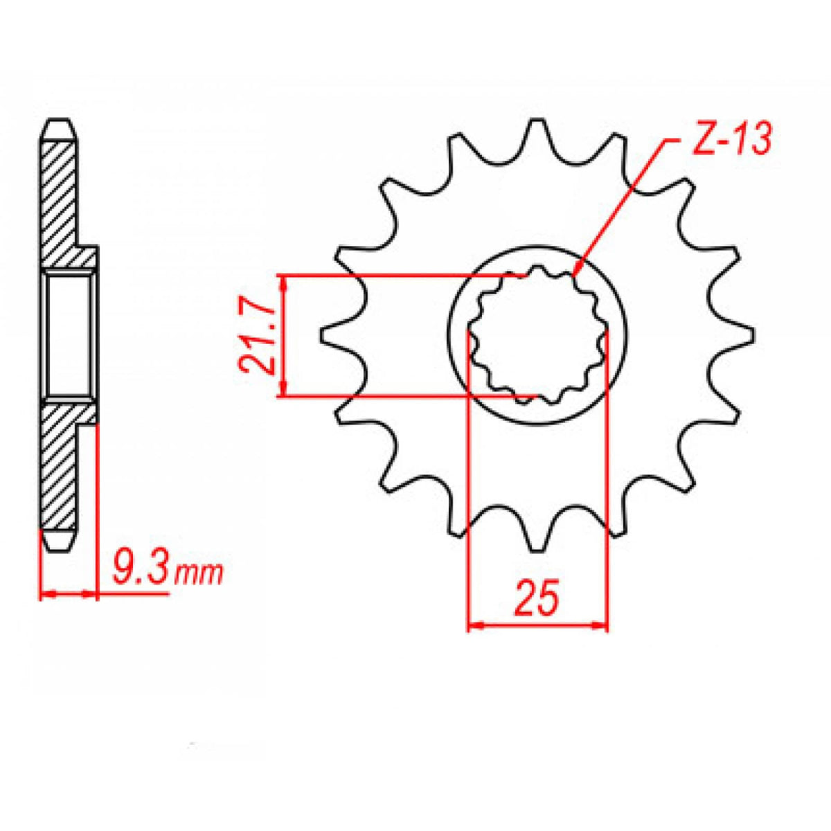 MTX 1539 Steel Front Sprocket #520